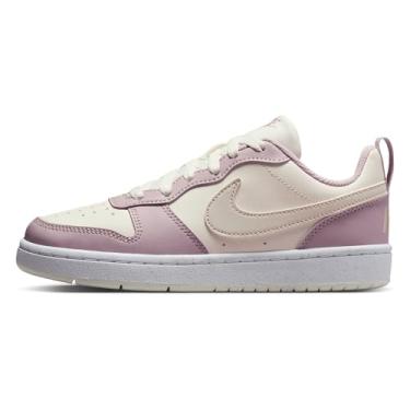 Imagem de Nike Tênis masculino Court Borough Low Recraft (criança grande), Vela/Madeira de Orewood Claro/Partícula Rosa/Branco, 18