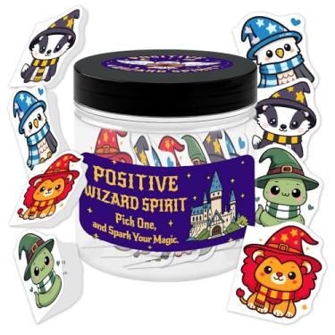 Imagem de Allenjoy Cute Animals Magic Positive Affirmations Cards - Incentivo Diário, Apoio Emocional, Presentes de Elefante Branco para Meninos Meninas Crianças Adolescentes Fãs