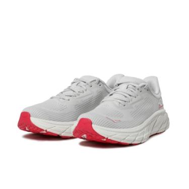 Imagem de HOKA Tênis feminino Arahi 7, Cinza cósmico/vermelho rubi, 10 Wide