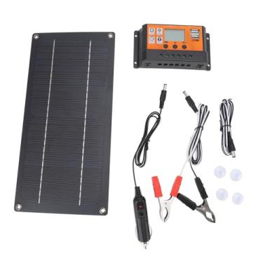 Imagem de AUNMAS Kit Inicial de Painel Solar, Painel Solar de Silício Monocristalino de 60 W, Controlador Adaptativo 100A 12 V 24 V para Veículos RV e Outras Aplicações Fora da Rede