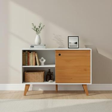 Imagem de Buffet Turin Aparador e Rack Multiuso Decorativo e Organizador (Tampo off Porta nature)