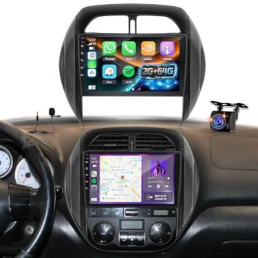 Imagem de [2+64] Rádio automotivo Volxcereo para Toyota RAV4 2003 2004 2005, tela sensível ao toque Android RAV4 estéreo de 9 polegadas com Carplay/Android Auto, navegação GPS, WiFi, EQ, Bluetooth, SWC, FM/RDS