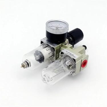 Imagem de AC2010-02 Filtro de compressor de drenagem manual bomba de ar regulador de pressão pneumática separador de óleo 1 peça (apenas AC2010-02D, filtro de fibra)