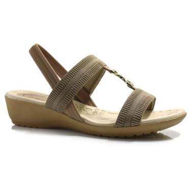 Imagem de Sandália Anabela Feminina Campesí, Bege, 36