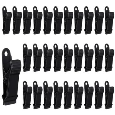 Imagem de Classicseali 30 peças de clipes para artesanato, mini clipes de metal para artesanato, 1,58 x 0,5 Inc grampos pequenos para artesanato, para fios, fotos, lanches, papel, decoração de Natal, DIY, preto