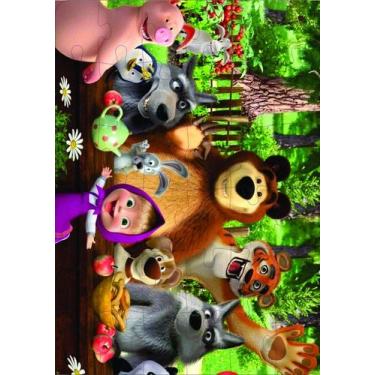 Imagem de Quebra-Cabeça Jogo Infantil Turma Marsha  36 Peças MDF 18x26 - Brother