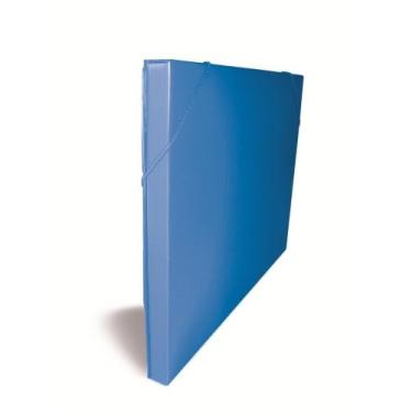 Imagem de Pasta Elástico Ofício Polibras 20mm Polionda Azul - Polibras Minas Plá