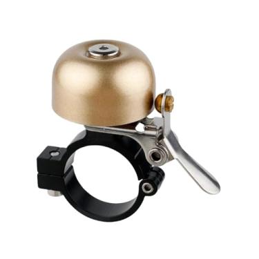 Imagem de Anel de latão de bicicleta 35mm, sino anodizado, som de aviso de áudio para ciclismo, sino de bicicleta de estrada mtb, mão esquerda e direita(Golden 1 PC)