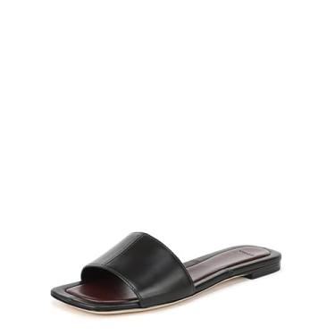 Imagem de Vince Sandálias femininas Valeria Slide, Couro liso preto, 39