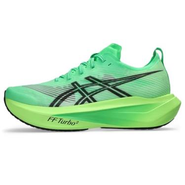 Imagem de ASICS Tênis de corrida unissex MEGABLAST, Verde/preto vital, 14.5 Women/13 Men