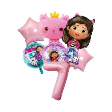 Imagem de Conjunto De Balões Gabby Dollhouse Para Meninas, Decoração De Festa De
