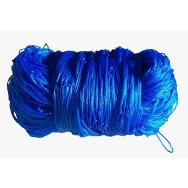 Imagem de Rede de Vôlei 5m x1m: Fio de Nylon Resistente, Proteção U.V, Sem Faixa – Ideal para Quadra(azul)