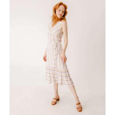 Imagem de Blusa Feminina Listrada Sem Manga Marisa Off White-80014, Off white, P