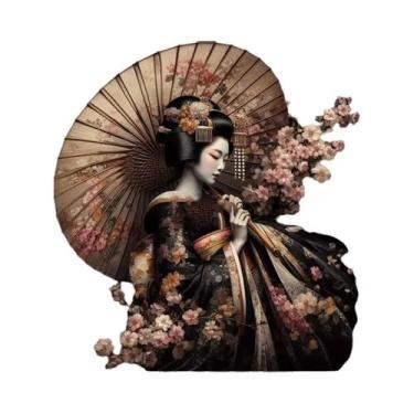 Imagem de Retrato De Mulheres Japonesas Em Mosaico, Pintura Em Diamante 5D Feita