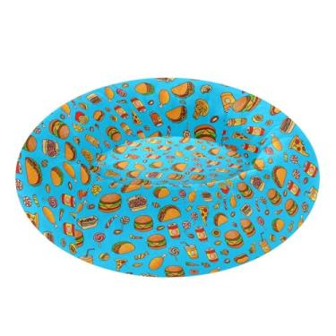 Imagem de STAYTOP Deliciosa cama acolchoada com pernas de frango hambúrguer, rosquinhas redondas para gatos e cães, camas macias para animais de estimação, camas laváveis e calmantes para cães com fundo