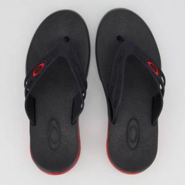 Imagem de Chinelo Oakley Killer Point II Preto e Vermelho, 40