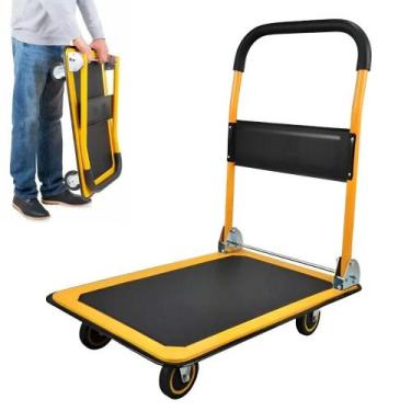 Imagem de Carrinho De Carga 150kg Plataforma Reforçada Aço 4 Rodas - Yeet