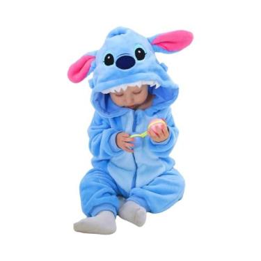 Imagem de Macacão Unissex Infantil Kigurumi Stitch Desenho Animado, Macacão De A