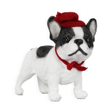 Imagem de Figura Natalina Bulldog Francês De Resina Bravadecor