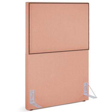 Imagem de Cabeceira Cama Box Solteiro Com Tachas 100 Cm Linho Rosê