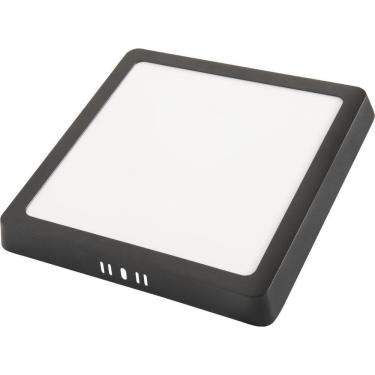 Imagem de Plafon Fita Led Tramontina Quadrado De Sobrepor Preto 18 W 3000 K 1250 Lm Luz Amarela