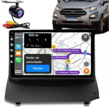 Imagem de Central Multimídia Android 2 Din Ford Ecosport Moldura 9 Câmera Ré Pt Fosco