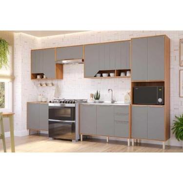 Imagem de Cozinha Modulada MGM 6 Peças Celeste C6P135 Cinamomo/Platina