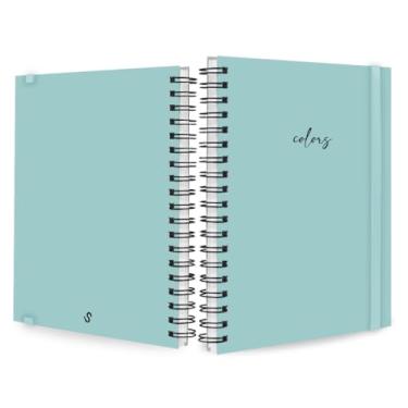 Imagem de Caderno Capa Dura Colegial 96 Folhas Espiral para Anotações Tipo Caderneta Caderno A5 Estilo Caderno de Anotações Alternativa ao Caderno 96 Folhas Capa Dura Não Acompanha Caneta (Turquesa,10 Matérias (200 folhas))