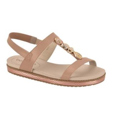 Imagem de Sandalia Papete Feminina Beira Rio Confortavel Elastico Pedras Ref: 8321.1958-Feminino