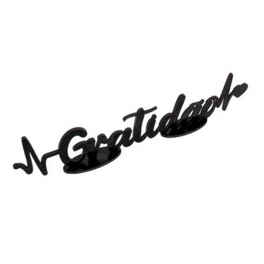 Imagem de Recorte Gratidão com Base para Mesa 30X6,5cm Motivacional - Decoraset