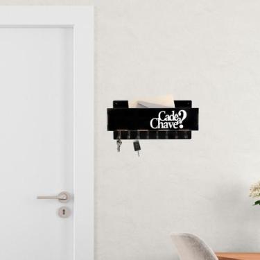 Imagem de Suporte Porta Chaves Parede Mdf Multiuso Cadê Chave - JABB