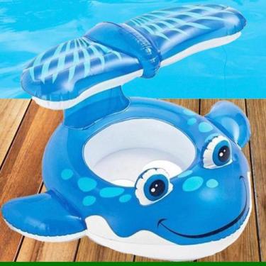 Imagem de Boia Infantil Inflável Com Pezinho e Cobertura Proteção para Seu Bebe 