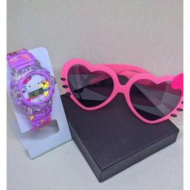 Imagem de Kit Relógio Infantil Digital Pisca Luz Led Toca Musica Princesas Disne