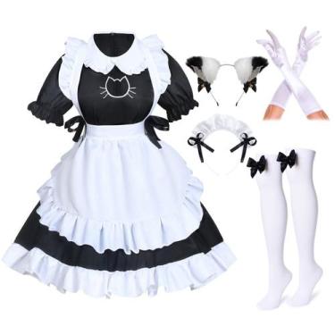 Imagem de Disfraz de cosplay Wannsee Anime Gata Criada Conjunto Delantal XL