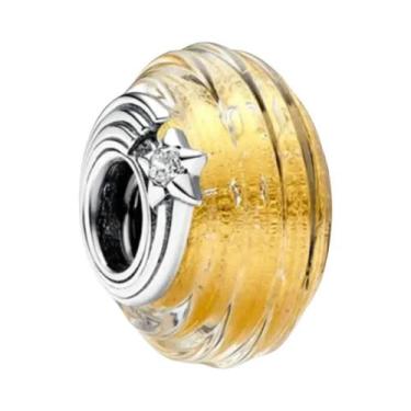 Imagem de Pingente De Coração Em Prata 925 Com Ouro E Cruz De Vaga-lume Para Pul