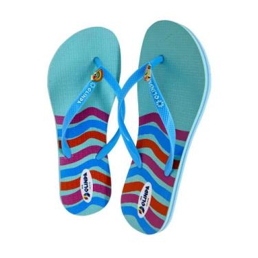 Imagem de Chinelo Feminino Festival Olinda Colorido e Confortável, Água, 37/38