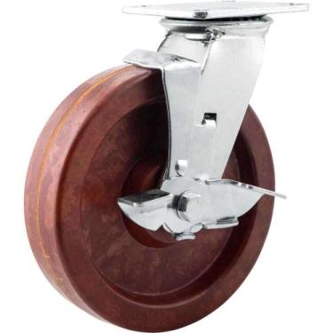 Imagem de Rodízio Giratório Industrial 8", de Celeron, com Freio, Vonder