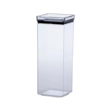 Imagem de Pote Quadrado Hermética Lumini Cristal Empilhável 2,200 Ml C 11 X L 11