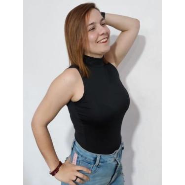 Imagem de Blusa Regata Gola Alta Feminina Em Suplex Com Proteção Uv - Vinha Fash