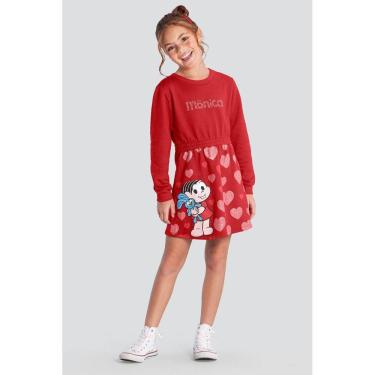 Imagem de Vestido infantil menina Turma da Monica Brandili