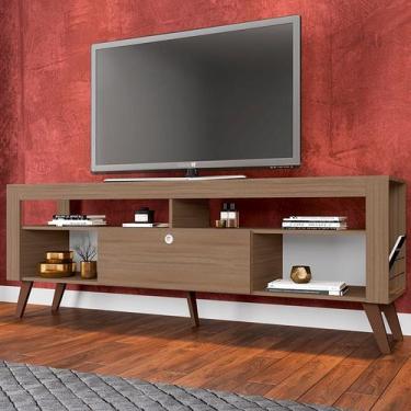 Imagem de Rack Sala De Estar Com Porta Revistas Para Tv Até 70 Quebec - Montana 