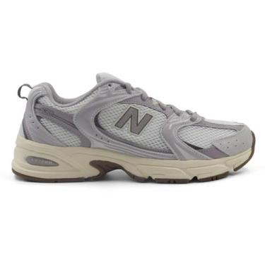 Imagem de Tênis New Balance 530 Unissex Casual, 34, Cinza, Bege