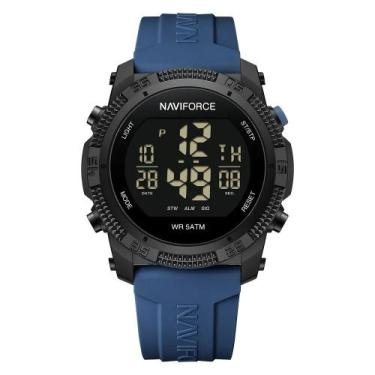 Imagem de Relógio cronógrafo para homem Mostrador preto - Azul - NAVIFORCE, Azul