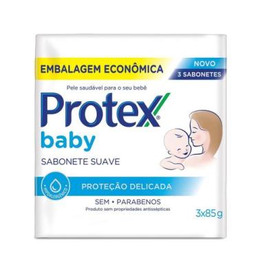 Imagem de Sabonete Protex Baby Proteção Delicada 3 unidades, Branco, Suave, 3 Un