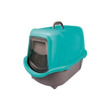 Imagem de Sanitário Para Gatos Cat New Azul Turquesa- Plast Pet - Plaspet