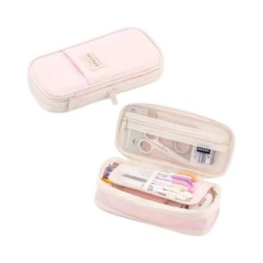 Imagem de Estojo De Lápis Kawaii De Grande Capacidade, Bolsa De Canetas De Dupla