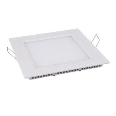 Imagem de Luminaria Painel Plafon Led Quadrado Branco Embutir 6w (90509) - QFEST