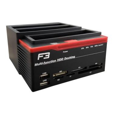Imagem de Dock Station SSD e HD 2.5 / 3.5 SATA - Leitor de Cartão - USB 3.0 - JC