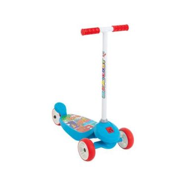 Imagem de Patinete Infantil Skatenet Kid Azul - Bandeirante 1500, Azul e Vermelh