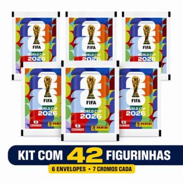 Imagem de Kit 6 Pacotinho de Figurinha da Copa do Mundo 2026 Oficial (42 figurin